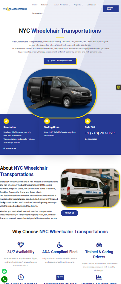 NYC Transportations Website Development drovexa.com