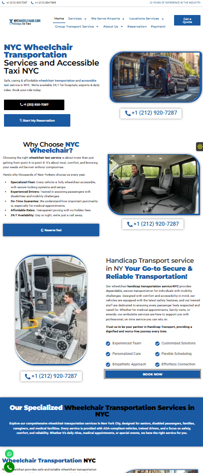 NYC Wheelchair SEO & Digital Marketing Project drovexa.com