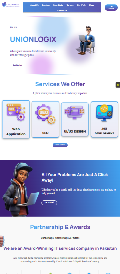 UnionLogix Agency Website Development drovexa.com